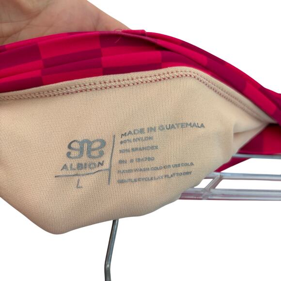 Albion Magenta Check Olivia Top & High Waisted Tie Bottoms - Picture 9 of 10